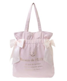 Maison de FLEUR ダブルリボンギャザートートバッグ