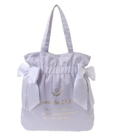 Maison de FLEUR ダブルリボンギャザートートバッグ