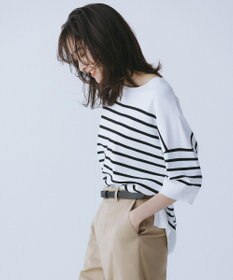 自由区 【接触冷感・UVカット・WEB限定カラーあり】クレープストレッチプルオーバー ニット