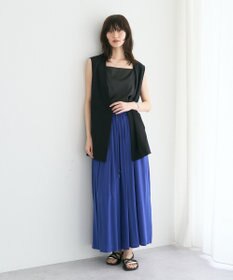 YECCA VECCA 【セットアップ可能】シルキータックワイドパンツ