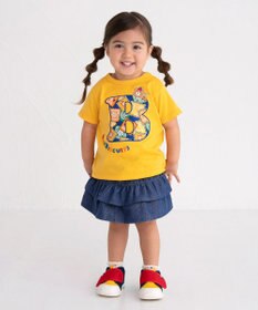 MIKI HOUSE HOT BISCUITS 【80-120cm】 バンダナ柄 ワッペン 半袖Tシャツ