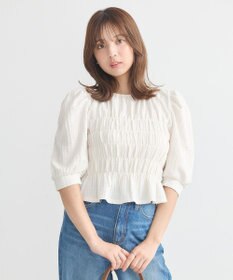 earth music&ecology ポコポコシャーリングトップス