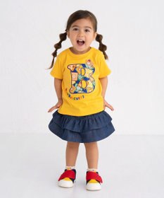 MIKI HOUSE HOT BISCUITS 【80-120cm】 バンダナ柄 ワッペン 半袖Tシャツ