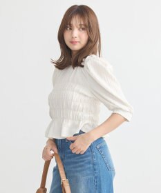 earth music&ecology ポコポコシャーリングトップス