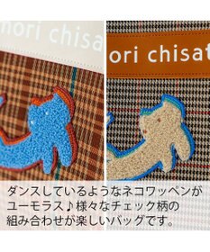 tsumori chisato CARRY フレームチェックキラネコ トートバッグ