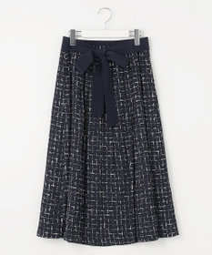 自由区 【セットアップ対応・ウエストゴム】スクラッチチェックプリント スカート