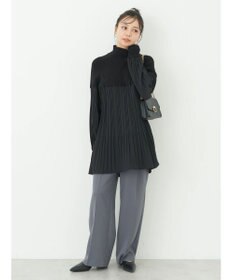 earth music&ecology プリーツフレアニットチュニック