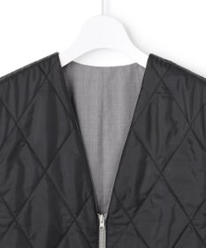 ICB 【洗える・リバーシブル着用可】T/Wツイルキルト リバーシブル パディング ジレ