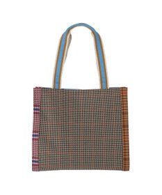 tsumori chisato CARRY フレームチェックキラネコ トートバッグ