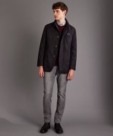 JOSEPH ABBOUD 【綿100％・ストレッチ】コンフォートジャージープリントシャツ