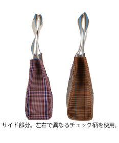 tsumori chisato CARRY フレームチェックキラネコ トートバッグ