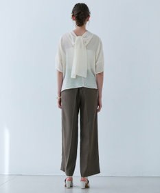 BEIGE， 【洗える】CAROLE / リネンライクフルレングスワイドパンツ