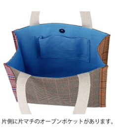 tsumori chisato CARRY フレームチェックキラネコ トートバッグ