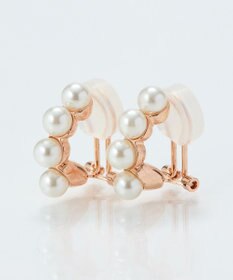 Phoebe 【痛くないシリーズ】ノーブルパールエアリーイヤリング　ローズゴールド