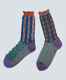 COQ BAMBI DOTS リバーシブルファーソックス