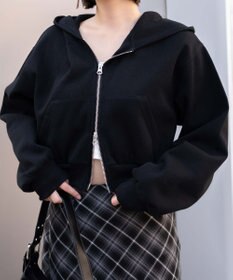 WEGO 【あったか】裏起毛Wジップショートパーカー