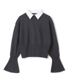 BEIGE， 【WEB限定】AMBRE / シャツカラー付きニット