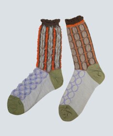 COQ BAMBI DOTS リバーシブルファーソックス