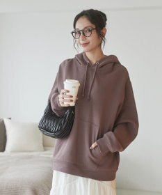 WEGO 【ユニセックス着用ITEM/裏起毛】リラックスフィットスウェットプルパーカー