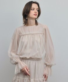 GRACE CONTINENTAL チュールタイブラウス