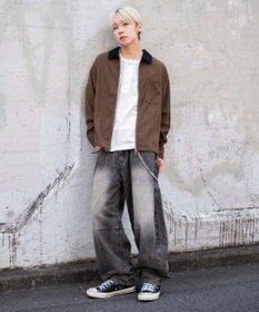 WEGO 【ユニセックス着用ITEM/MLサイズ展開】コーデュロイシャツジャケット