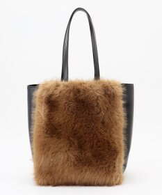 自由区 【カタログ掲載】ファーコンビ トートバッグ
