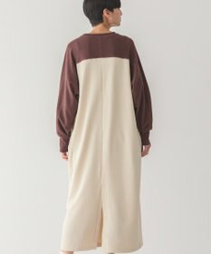 AMERICAN HOLIC 異素材ラグランスリーブロングワンピース