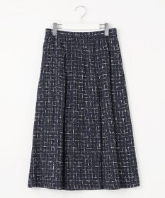 自由区 【セットアップ対応・ウエストゴム】スクラッチチェックプリント スカート