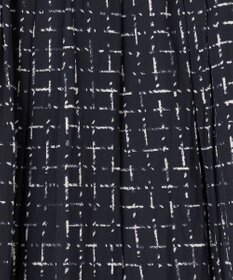 自由区 【セットアップ対応・ウエストゴム】スクラッチチェックプリント スカート