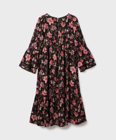 GRACE CONTINENTAL ボタニカルプリントティアードワンピース