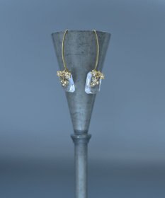 monshiro スイートピーグラスフックピアス