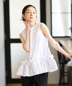 #Newans タックフリルヘムシャツ