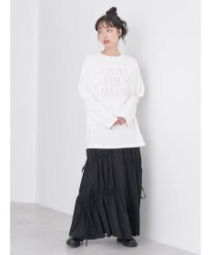 earth music&ecology ドロストギャザーフレアスカート