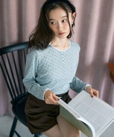 earth music&ecology 【WEB限定】アイレットジャカードタイトプルオーバー