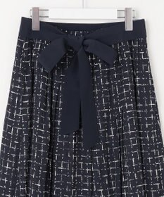 自由区 【セットアップ対応・ウエストゴム】スクラッチチェックプリント スカート