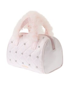 Maison de FLEUR チュールハンドルラインストーンボストンバッグ