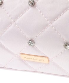 Maison de FLEUR チュールハンドルラインストーンボストンバッグ