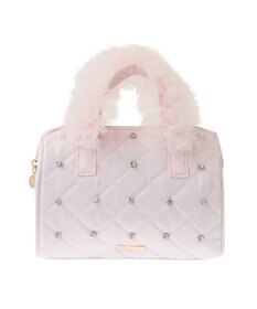 Maison de FLEUR チュールハンドルラインストーンボストンバッグ