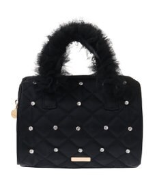 Maison de FLEUR チュールハンドルラインストーンボストンバッグ