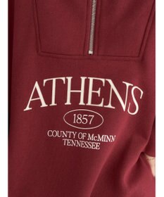 earth music&ecology ハーフジップロゴチュニック