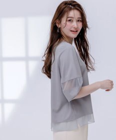 ANY SIS 【洗える】シアーコンビ プルオーバー