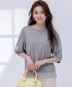 ANY SIS 【洗える】シアーコンビ プルオーバー