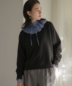 組曲 【2WAY】エアリーシャーティングフリル襟 ブラウス