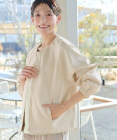 Tiaclasse ダンボールポンチノーカラーブルゾン