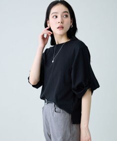 ANY ツイストスリーブボーダートップス
