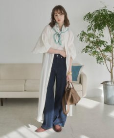 WEGO 【ANGIE VINTAGE】ボリュームスリーブ バンドカラー シャツワンピース