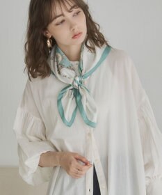 WEGO 【ANGIE VINTAGE】ボリュームスリーブ バンドカラー シャツワンピース