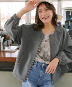 Tiaclasse ダンボールポンチノーカラーブルゾン