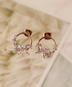 Tiaclasse 【金属アレルギー対応】バタフライサークルピアス