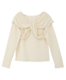 earth music&ecology リボンライクドレーププルオーバー